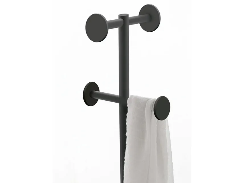 Appendiabiti elegante laccato Nero Stand-App di Caos Creativo by Rossi&Co