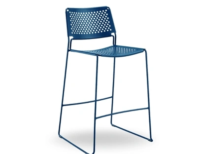 Sgabello in metallo Slim di Midj