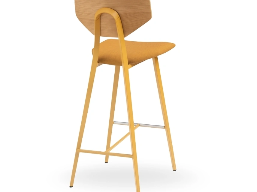 Sgabello in legno con seduta imbottita Tosca di Midj