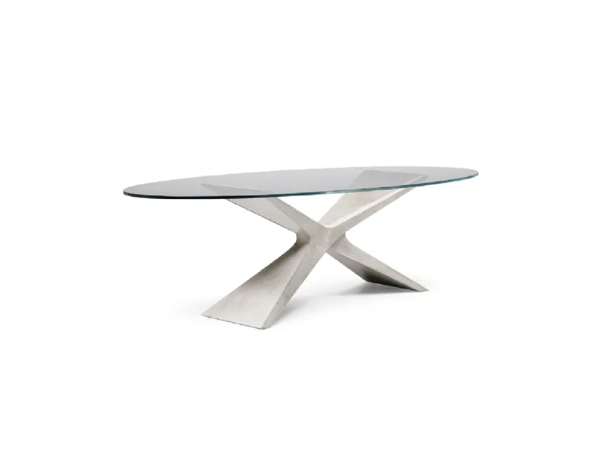 Tavolo Nexus con top in vetro di Midj