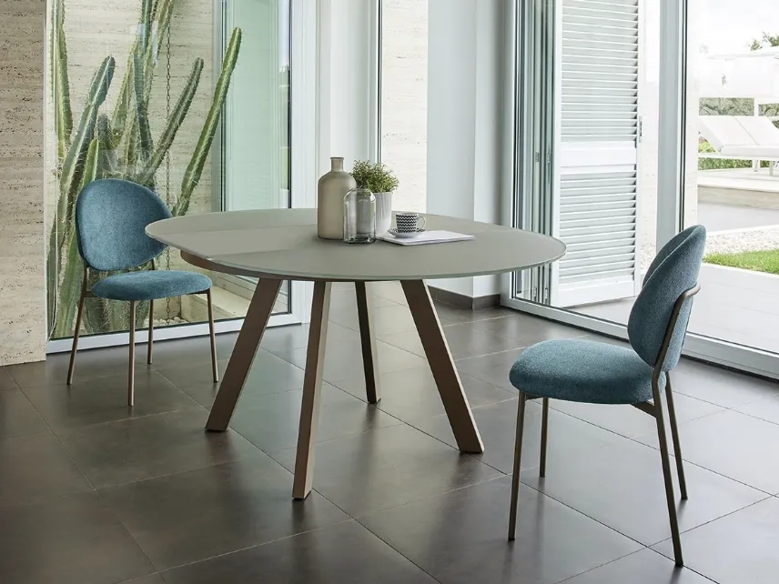 Tavolo allungabile Raffaello T32 con top in vetro di Friulsedie
