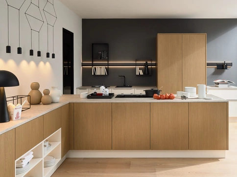 Cucina Moderna Artline Feel Stripe Wood Crema di Nolte
