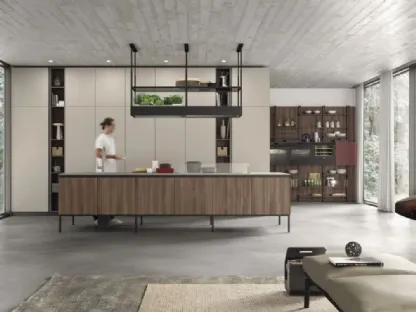 Cucina Moderna con penisola Alice 04 in Frassino di Arrex
