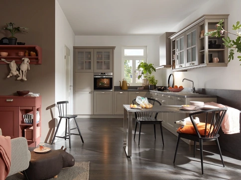 Cucina su misura angolare Country Windsor Lack di Nolte